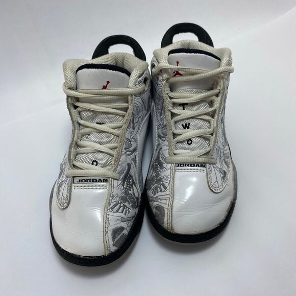 NIKE JORDAN Dub Zero White/Grey/Black Shoes Youth Size 12C - Picture 10 of 10